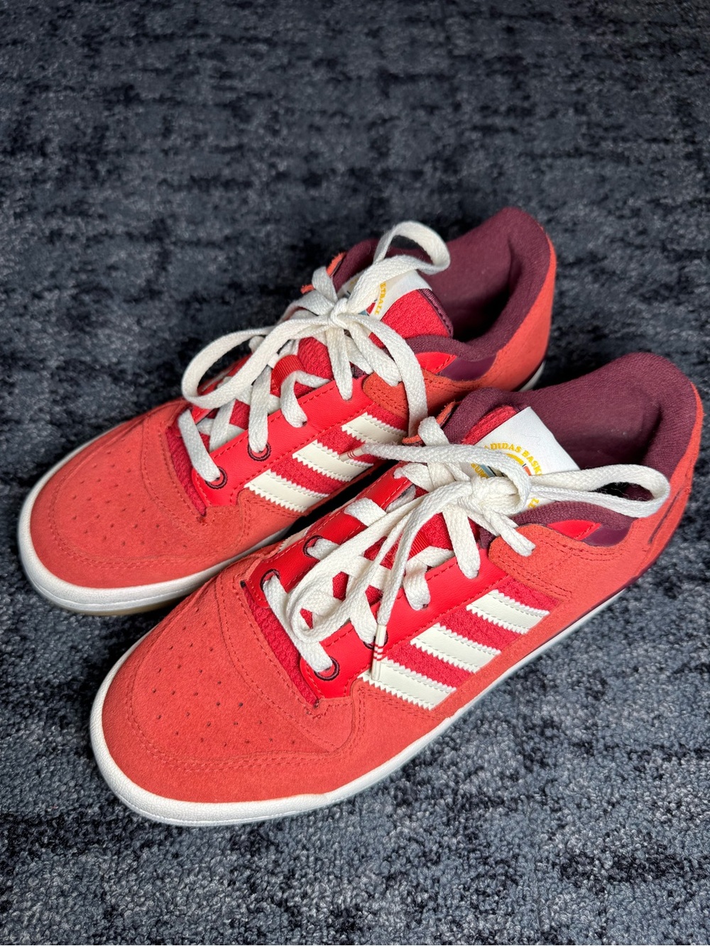 adidas Originals Forum Low Classic Shoes Men IE7176 (Red/Off Wh), Size 6.5